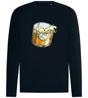 Whiskey Glass Spilled Design - Comfort unisex sweater