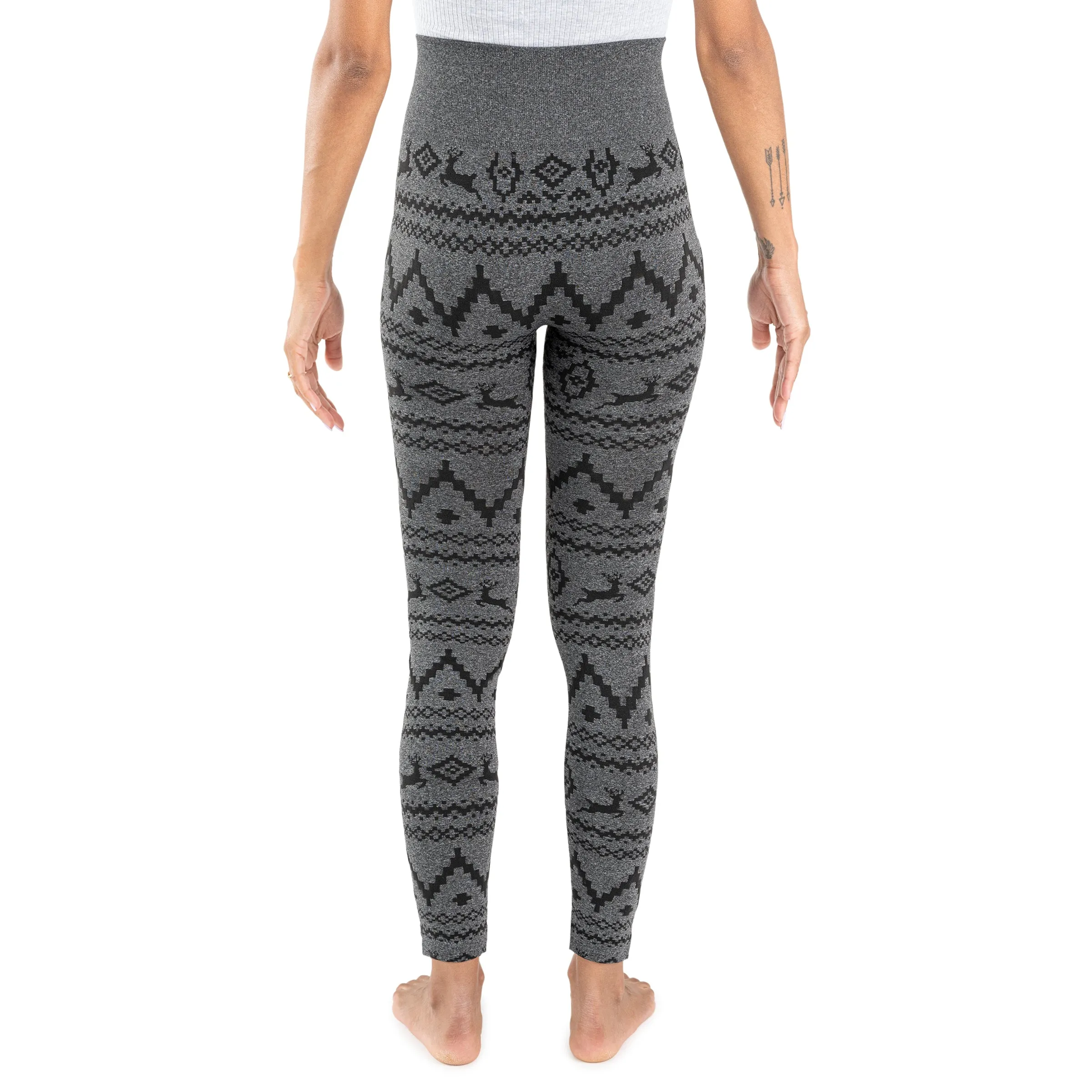 Women's Fleece Lined Leggings with Wide Waistband