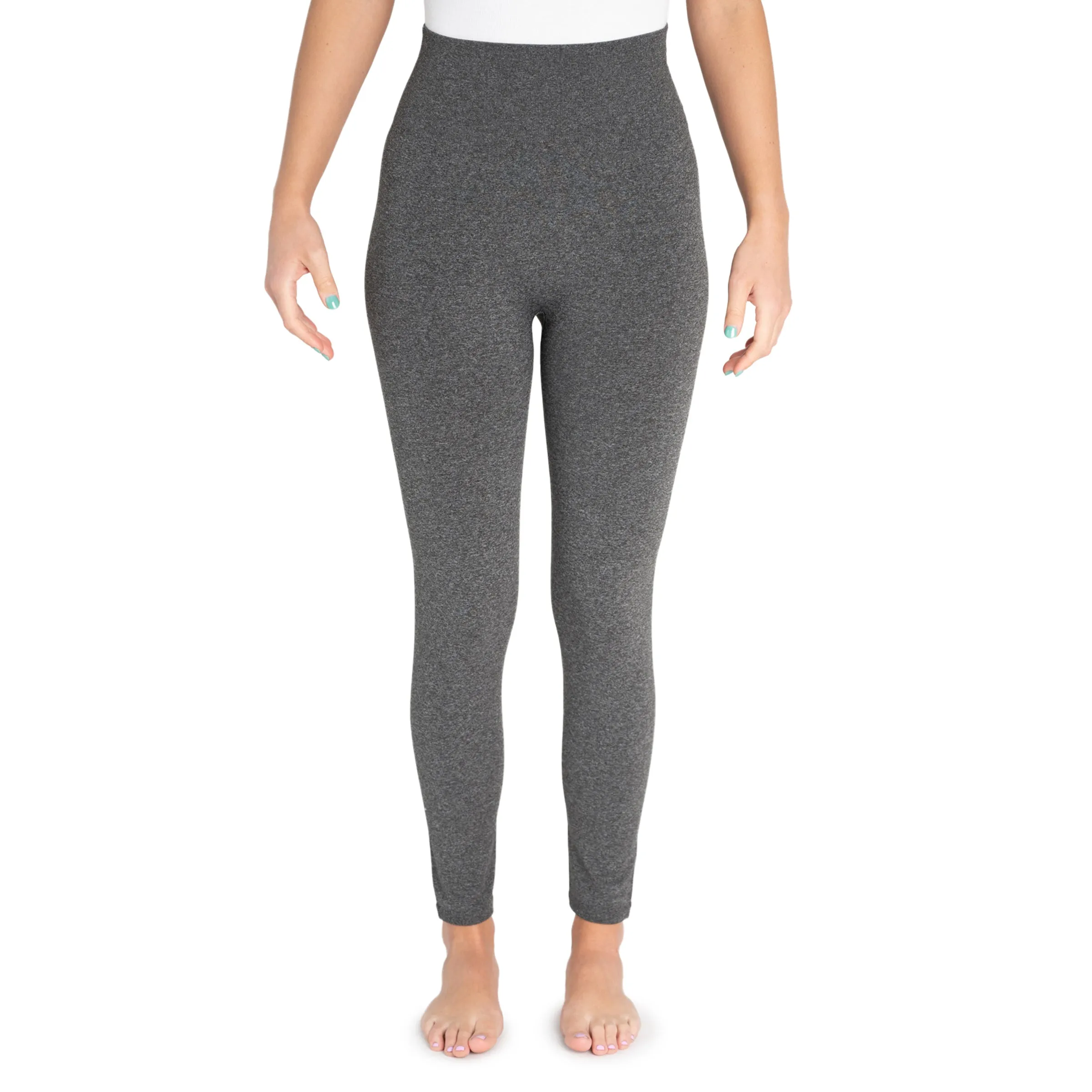 Women's Fleece Lined Leggings with Wide Waistband