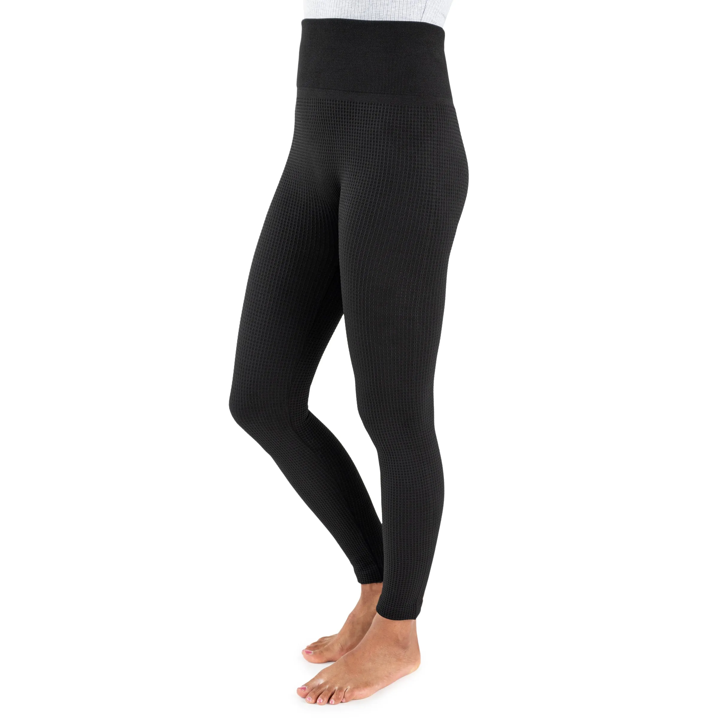 Women's Fleece Lined Leggings with Wide Waistband