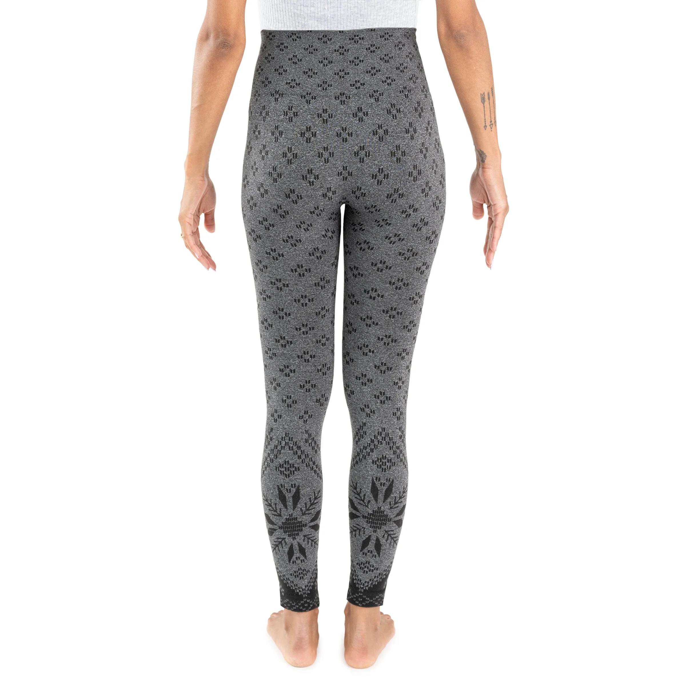 Women's Fleece Lined Leggings with Wide Waistband