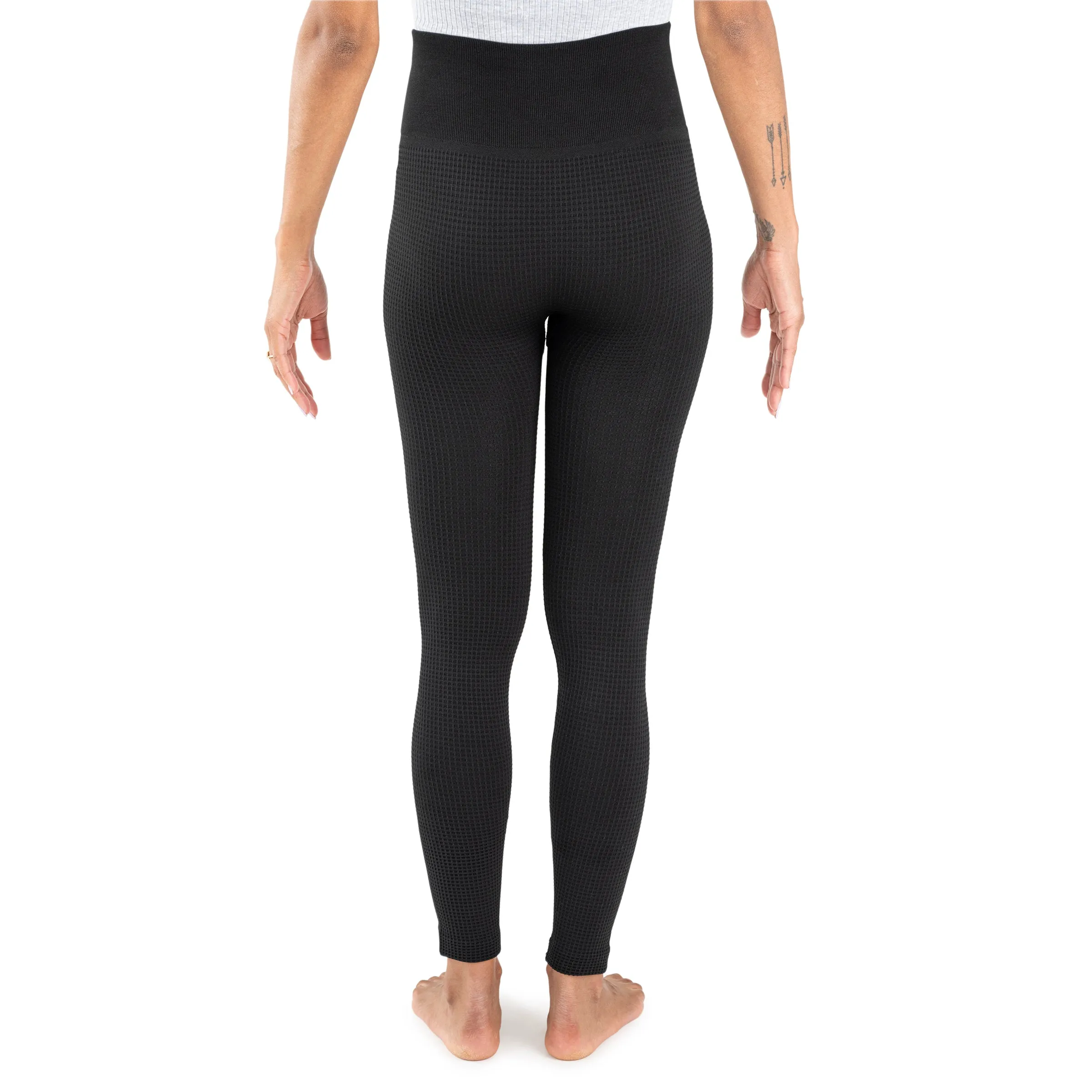 Women's Fleece Lined Leggings with Wide Waistband