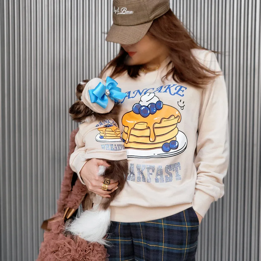 Wooflink Pancake Breakfast Sweatshirt in Taupe